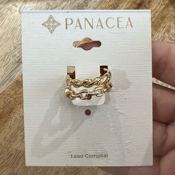 Panacea Gold Plated Rings, Size 7 (estimated) - Picture 1 of 3